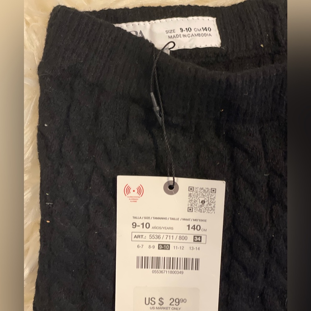 Zara Toddler Girl Maroon/Burgundy Sweater Textured Leggings (3-4 years)